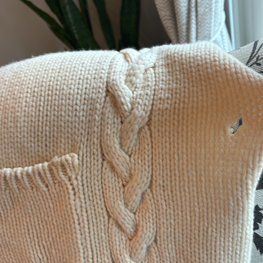 Burberry Cable knit scarf shawl wrap pockets - Picture 8 of 12